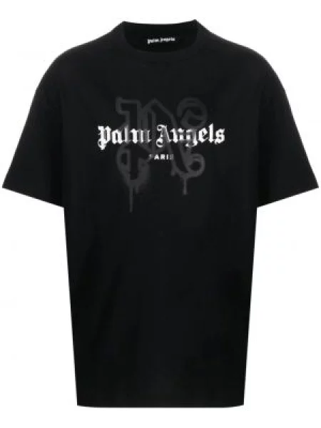 Tricou Palm Angels cu imagine negru