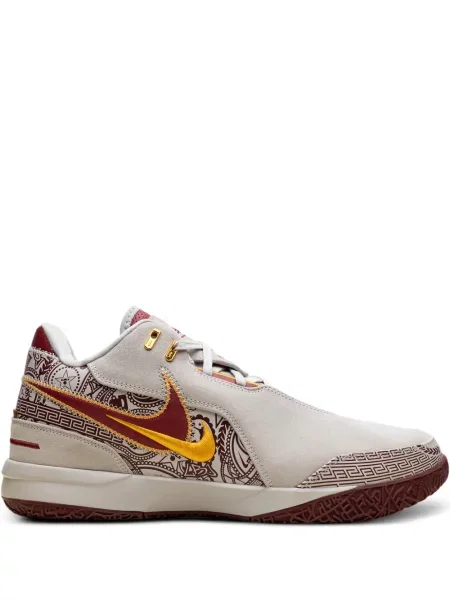 Sneakerși Nike Air Jordan cu șireturi din dantelă gri