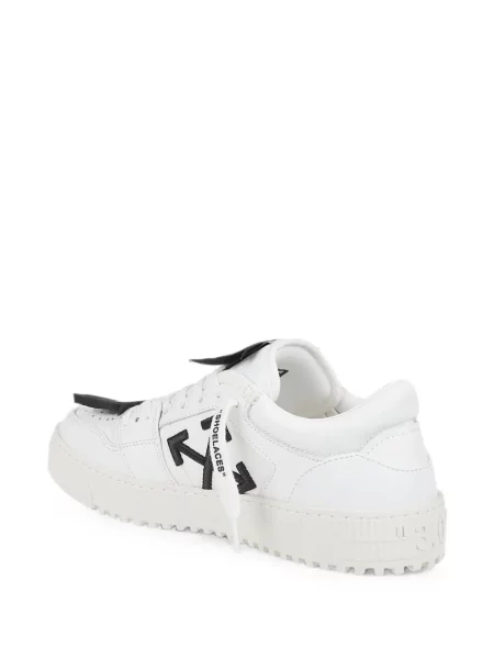 Sneakerși Off-white cu autograf alb