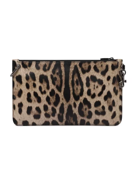 Torba crossbody Dolce And Gabbana skórzana brązowa
