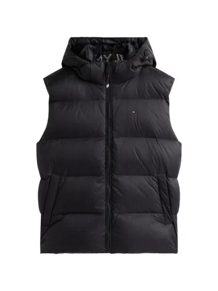 Vestă Tommy Hilfiger cu glugă negru