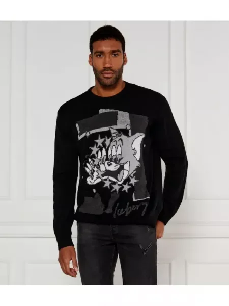 Iceberg De lână pulover negru