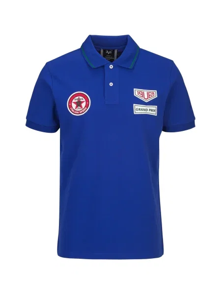 ITALIA Tricou Emilio Racing bleumarin / roșu intens alb