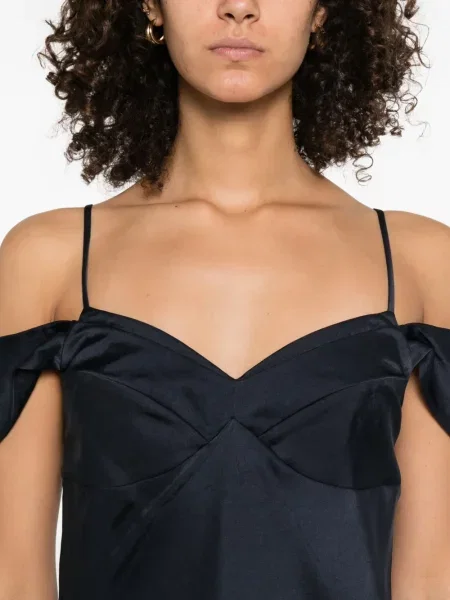 Rochie mini Theory drapată de costum albastru