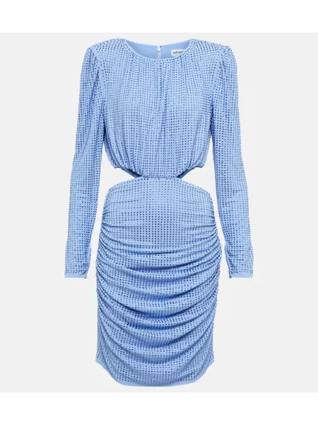 Rochie Self-portrait din jerseu albastru