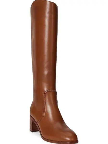 Kožené čižmy Lauren Ralph Lauren Charly hnedá