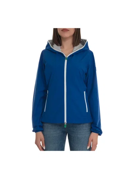 Wiatrówka Save The Duck z kapturem niebieska