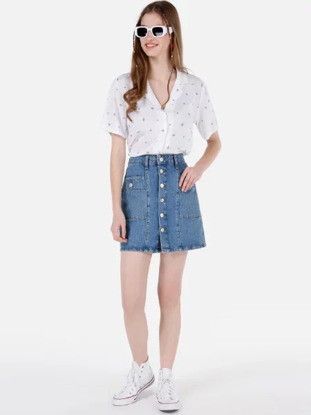 Спідниці Colin’s джинс комбінований верх