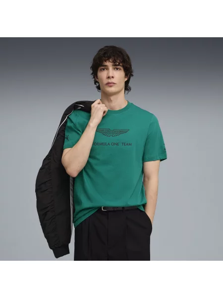 Koszulka PUMA x ASTON MARTIN ARAMCO TEAM Essentials Akcesoria S zielony