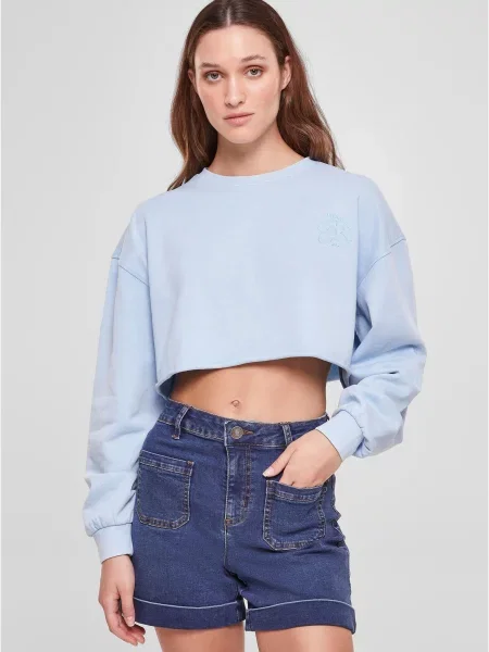 Geacă Urban Classics cu broderie din material terry alb