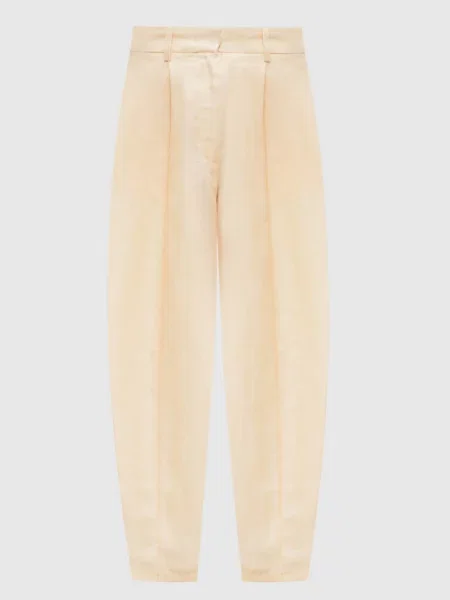 Штани з льону і шовку Co жовті