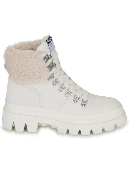 Pantofi Ash cu blană alb