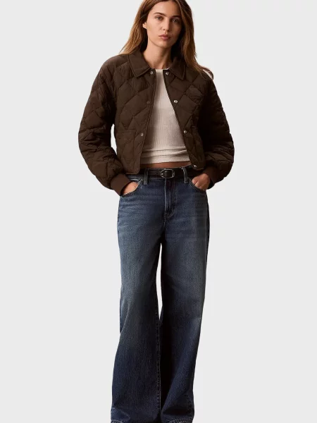 Джинсова куртка Calvin Klein Jeans коричнева