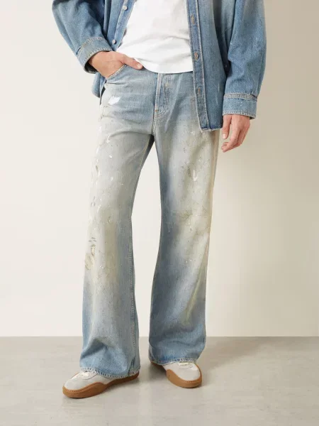 Acne Studios Džíny Regular Fit light blue modré