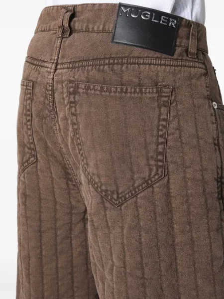 Matlasat pantaloni Mugler maro
