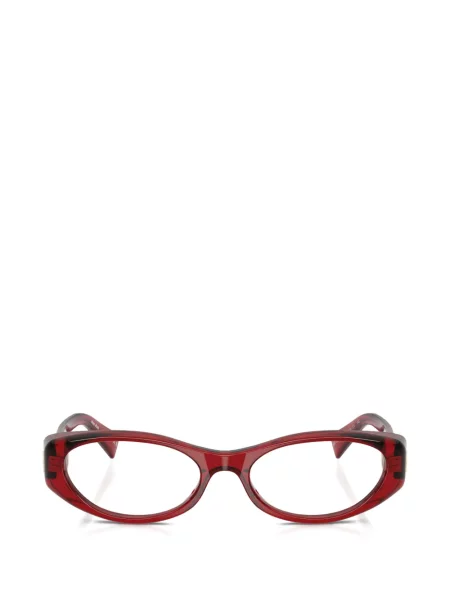 Ochelari de soare ovali Miu Miu Eyewear roșu