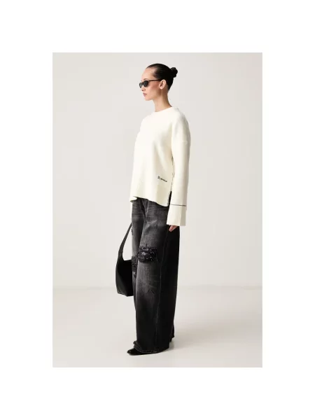 Sweter Karl Lagerfeld wełniany beżowy