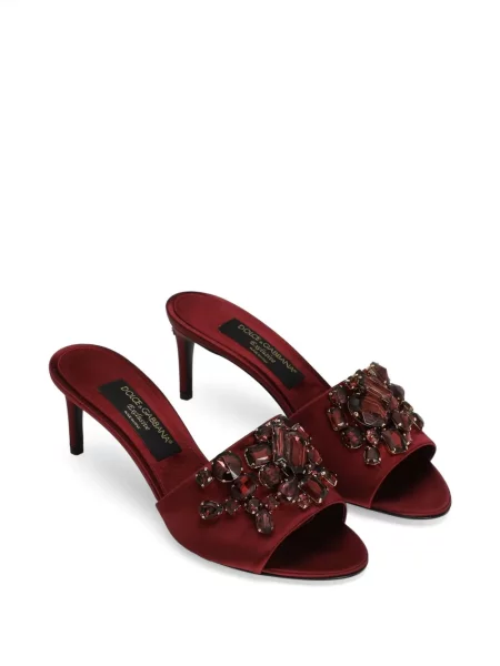Сандали Dolce & Gabbana с кристали червено