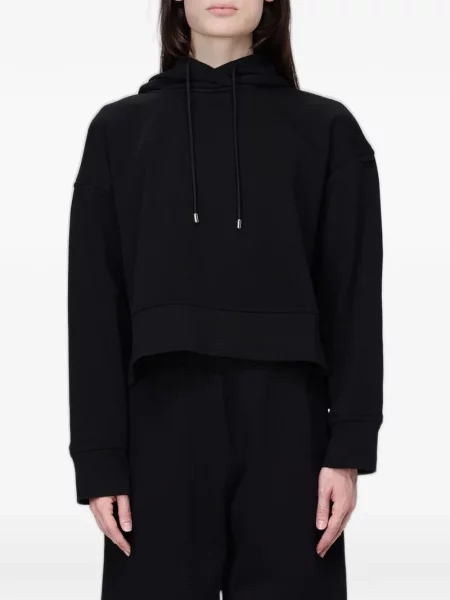 Decupat hanorac cu glugă Max Mara cu glugă cu cordon negru