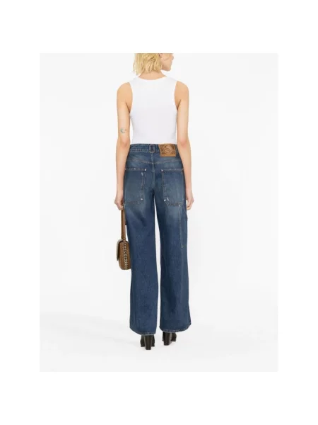 Szerokie jeansy Stella Mccartney niebieskie