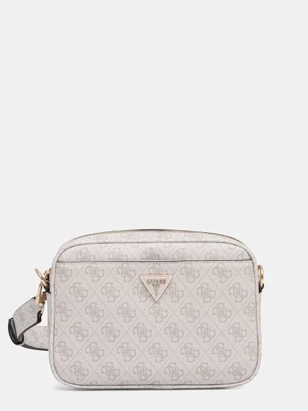 Guess geantă crossbody pentru femei cu imitație de piele MERIDIAN alb