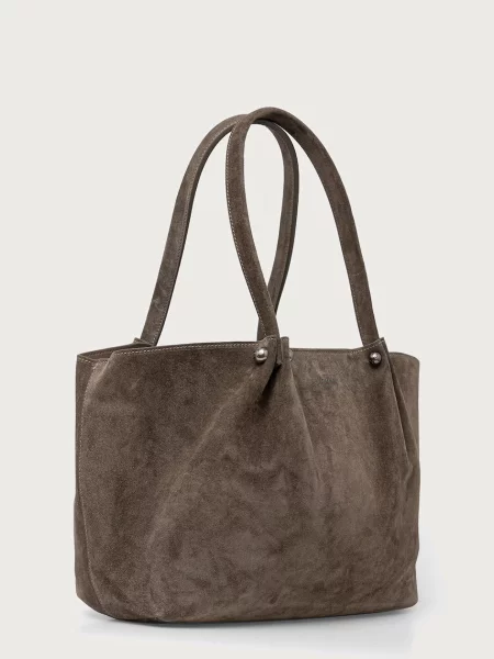 Замшевая сумка шоппер Weekend Max Mara