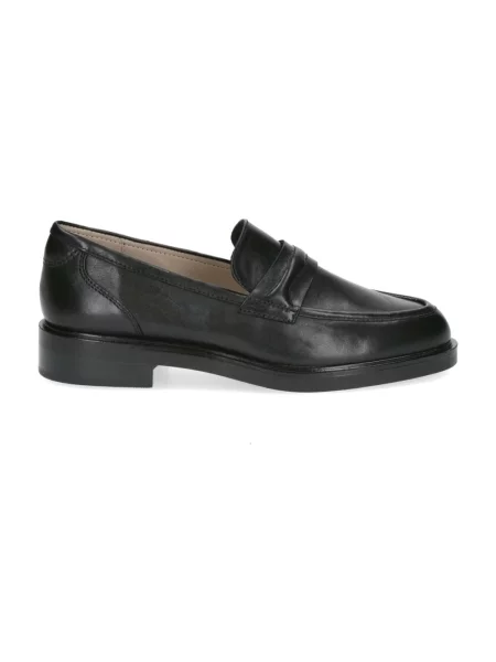 Loafersy Caprice zamszowe czarne