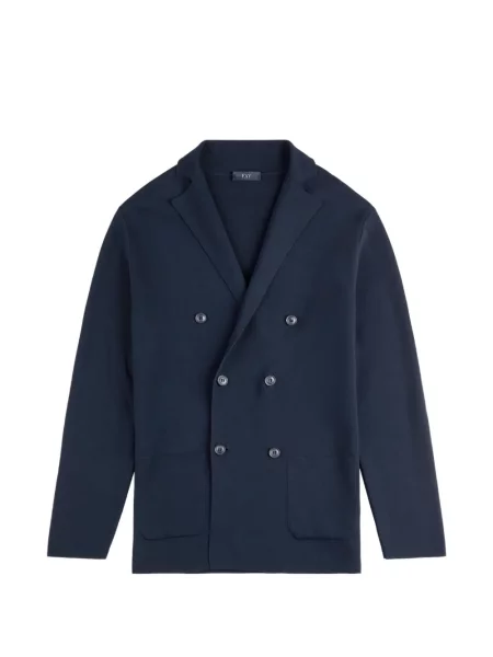 Cardigan Fay tricotate cu două rânduri de nasturi albastru