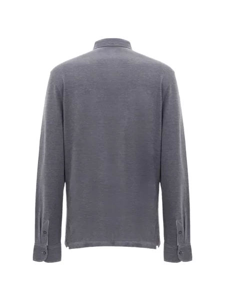 Lung tricou polo Corneliani albastru