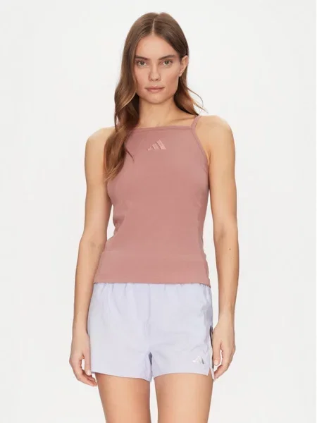 Adidas Топ ALL SZN Rib Slim Fit рожевий