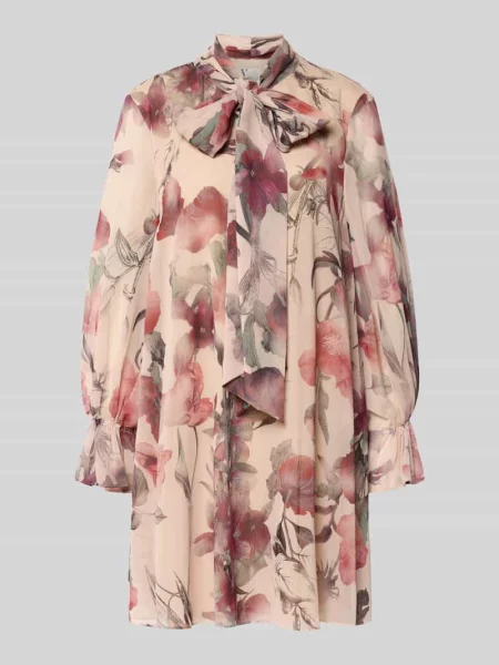 Sukienka koktajlowa z kokardą V By Vera Mont różowa