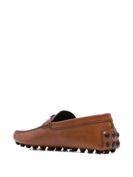 Bőr loafer Tod's autogrammal barna