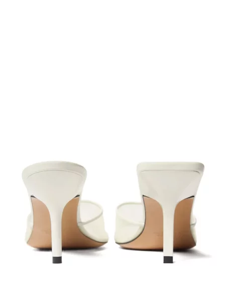 Papuci tip mules Jacquemus plasă alb