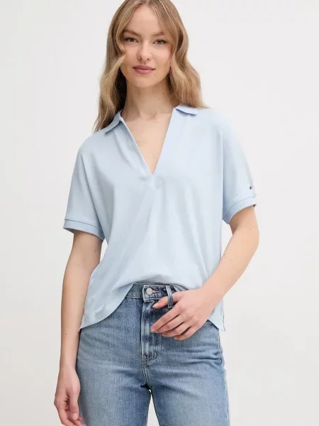Polo tričko Tommy Hilfiger modrá
