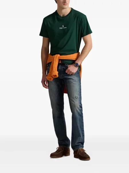 Ριγέ polo Polo Ralph Lauren με κουκούλα με αυτόγραφο λευκό