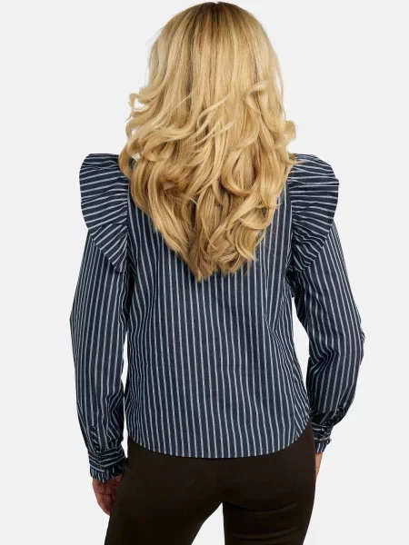 Liberte Essentiel Tricou HEATHER-LS-TIE bleumarin