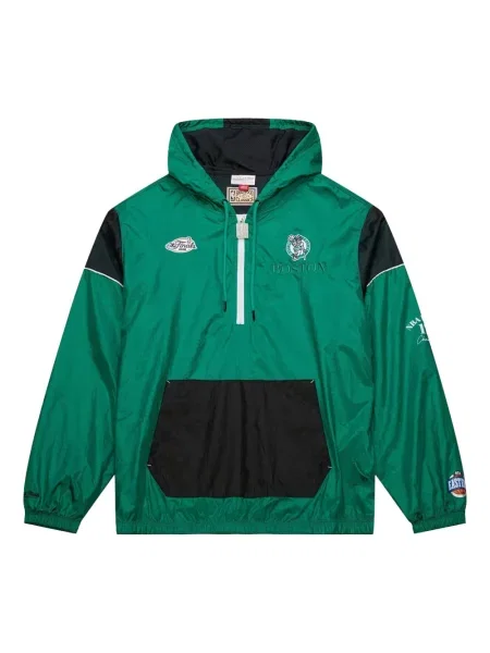 Geacă Mitchell & Ness de jumătate de fermoar verde