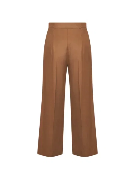 Pantaloni Max Mara de lână maro