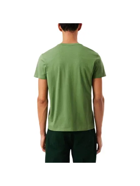 Tricou Lacoste cu decolteu rotund verde
