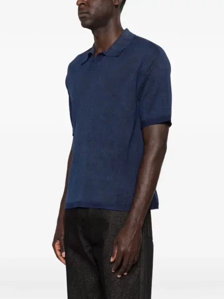 Tricou Arovescio tricotate albastru