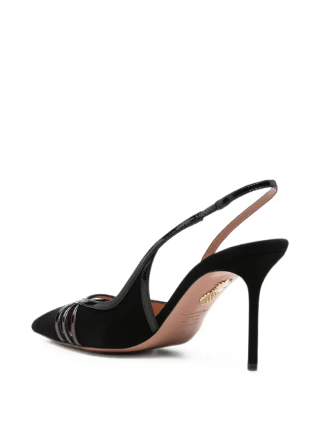 Pantofi cu toc Aquazzura slingback cu bretele negru