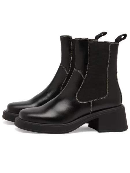 Vagabond Shoemakers sztyblety skórzane DORAH na słupku czarny