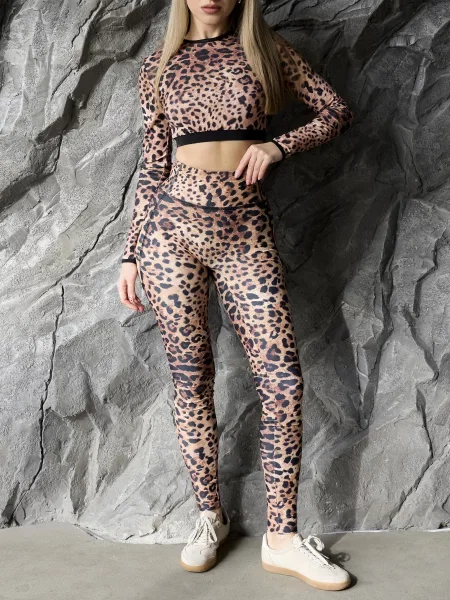 Легінси спортивні Asalart перероблений поліестер/еластан чорний