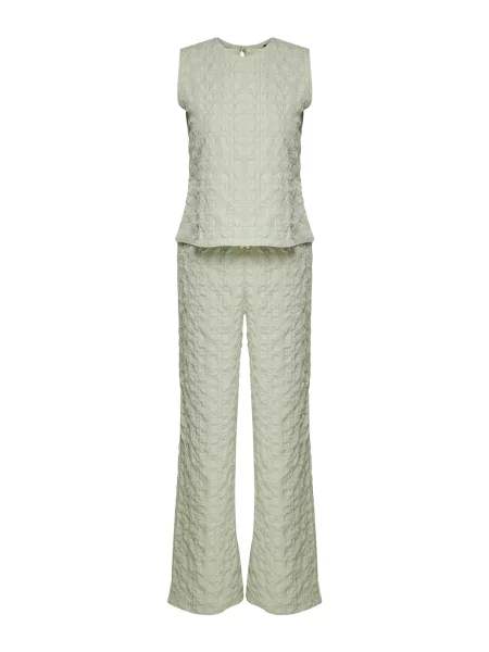 Trendyol Costum cu pantaloni mentă verde