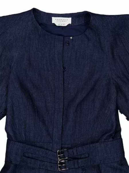 Cu centură rochie midi Gabriela Hearst albastru