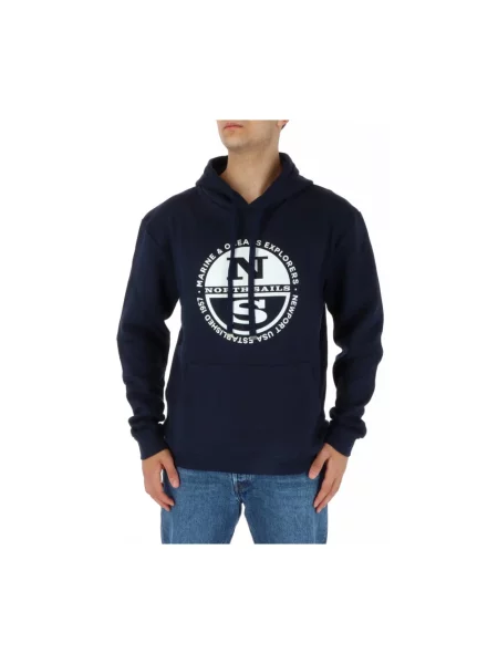 Bluza North Sails z nadrukiem z długim rękawem niebieska