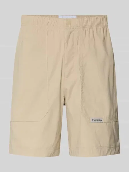 Szorty o kroju regular fit z naszywką z logo model Landroamer' Columbia beżowe