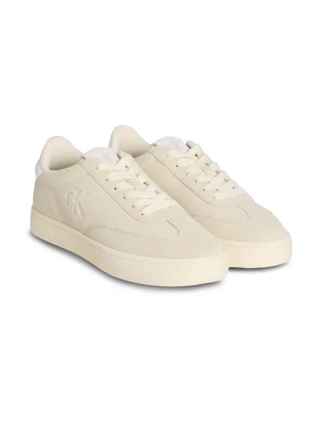 Calvin Klein Jeans Sneakersy Classic Cupsole Mix In Béžová biela