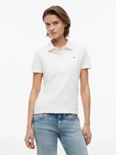 Tommy Jeans Tričko ESSENTIAL' biela