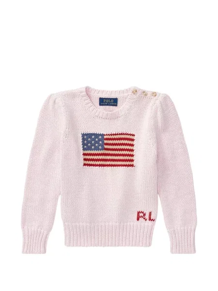 Sweter dziecięcy Polo Ralph Lauren różowy